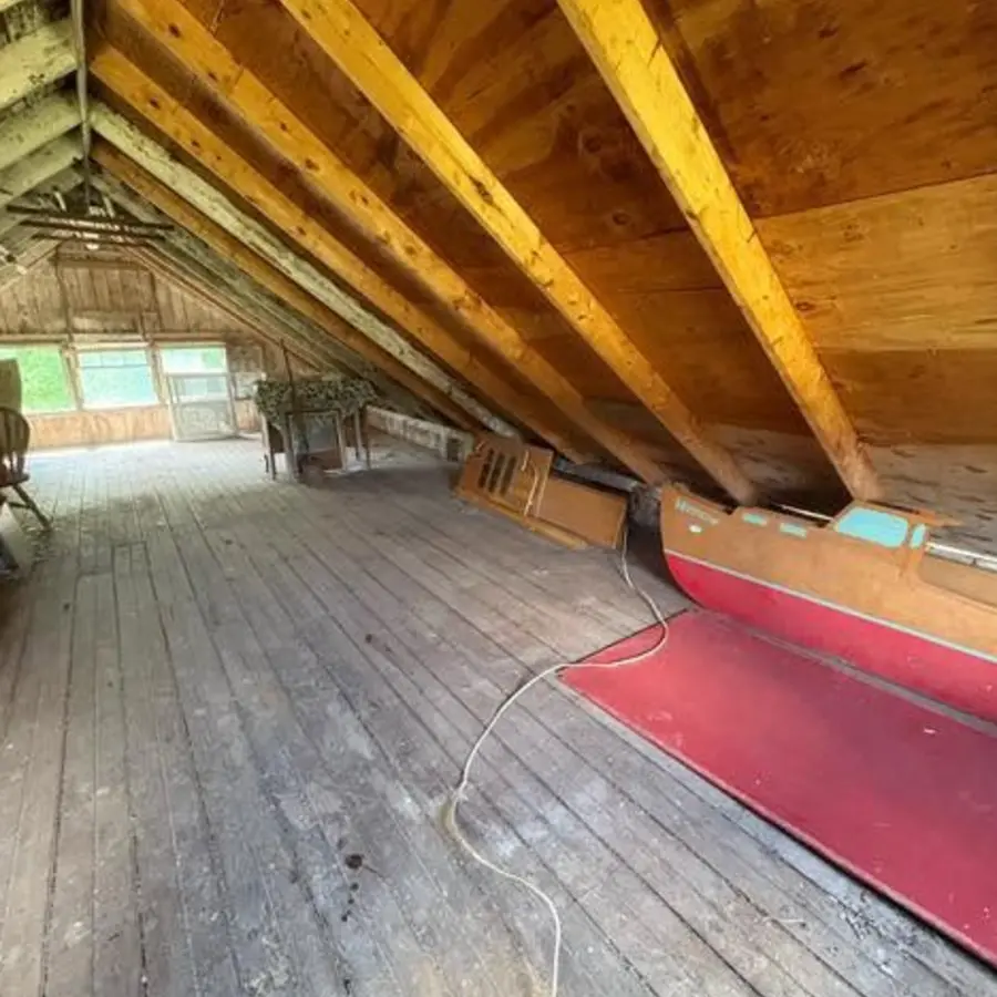 Attic cleared after clothing and box removal