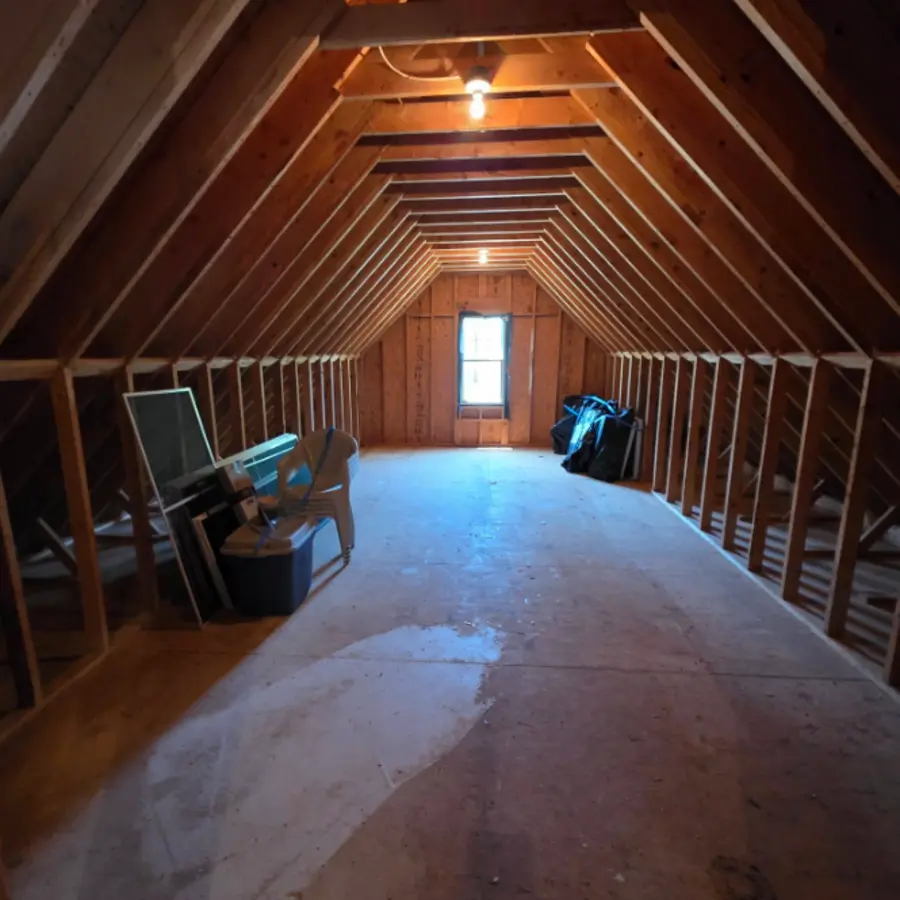 Attic cleared after furniture and debris removal