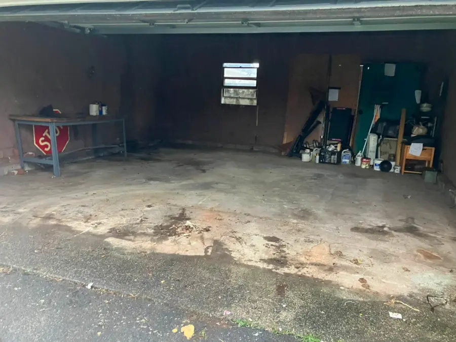Garage cleared after furniture and junk removal
