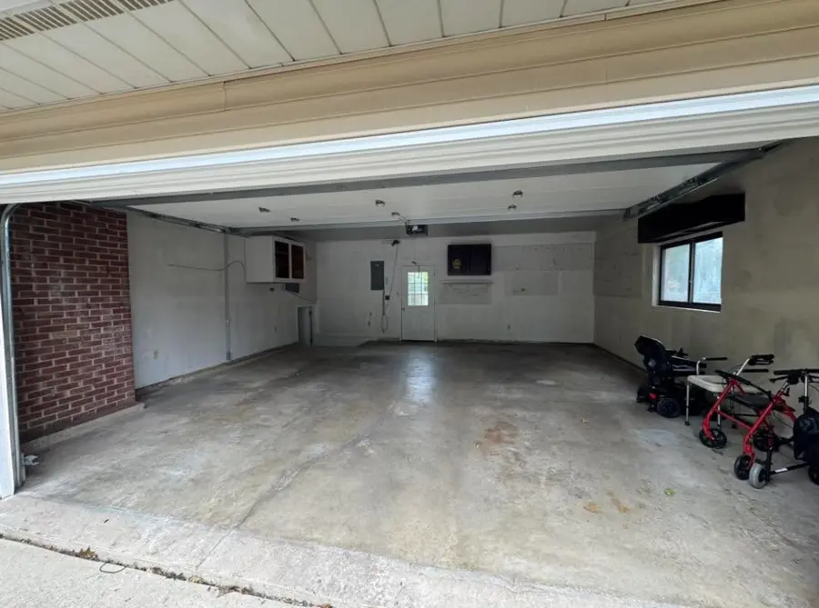 Large two-car garage cleared after cleanout
