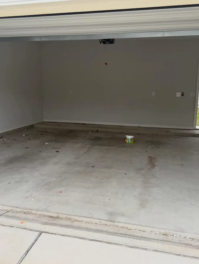 Garage empty after moving cleanout