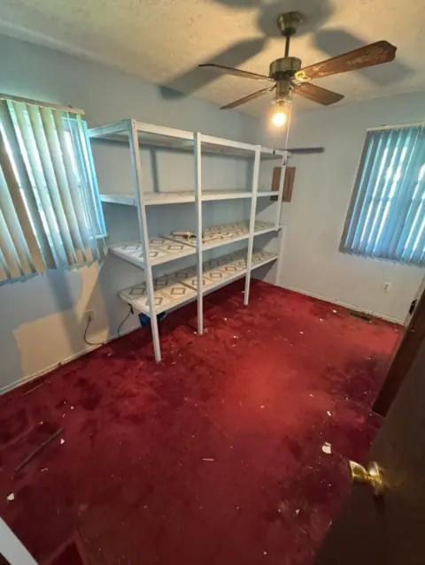 Cleared room after unwanted household items were removed