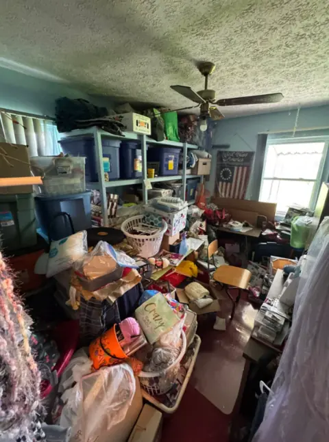 Crowded room before a JRT house cleanout