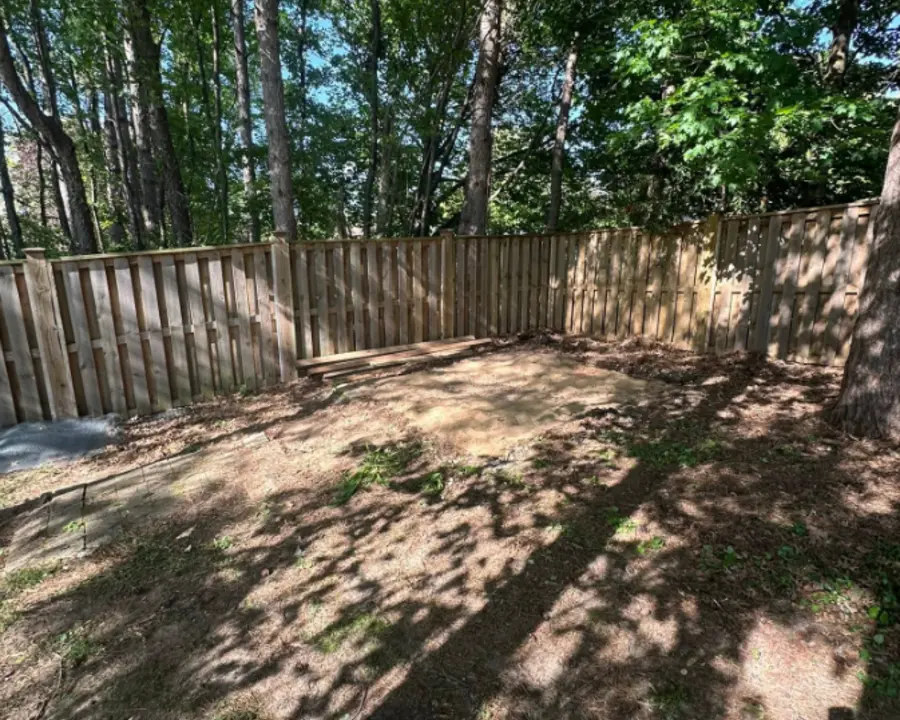Backyard cleared after storage shed removal