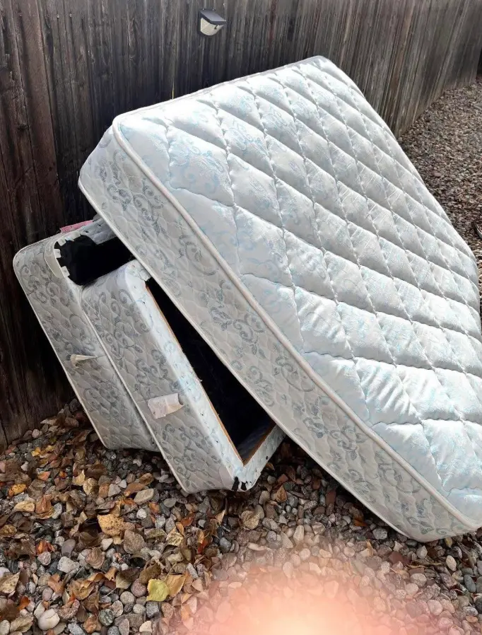 Mattresses ready for pickup and haul away