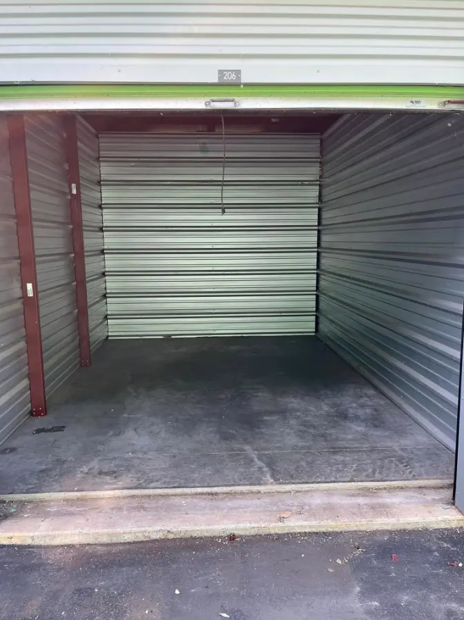 Storage unit cleared after furniture and debris removal